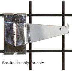 Gridwall Shelf Brackets in Chrome 10 Inches Long - Case of 10