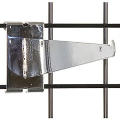 Gridwall Shelf Brackets in Chrome 10 Inches Long - Case of 10
