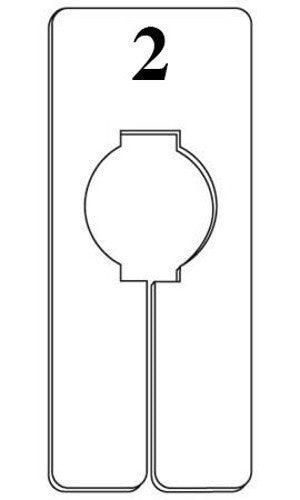 Rectangle Shape Size 2 Plastic Dividers in White for Hangrails - Count of 10