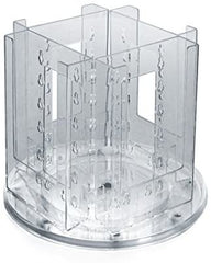 Revolving Brochure Holder in Clear 8 W X 1.25 D X 8.25 H Inches with 4 Pocket