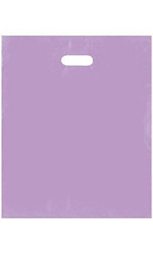 Lavender Plastic Large Merchandise Bags 15 x 18 x 4 Inches - Box of 250