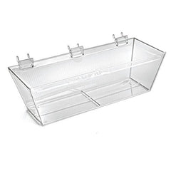 Wire Frame Baskets in Clear 13.25 W x 5 D x 4 H Inches with U Hooks - Lot of 4
