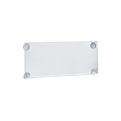 Acrylic Clear Sign Holder 14 W X 8.5 H Inches with Suction Cups - Count of 2