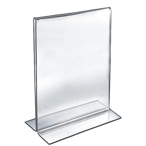 Double Side Sign Holders in Clear 11 W x 17 H Inches - Pack of 10