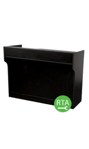 Ledgetop Service Counter in Black 70 W X 23 D X 42 H Inches