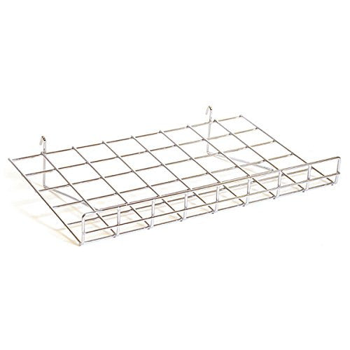 Flat Grid Shelf in Chrome 24 W X 15 D Inches - Count of 4