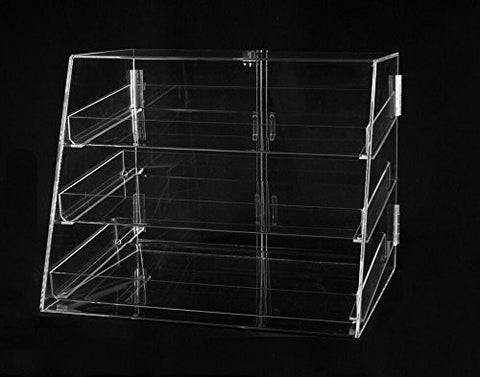 Acrylic Cupcake Cookie Display Case w/removable trays 21”Wx17”Dx16.75”H