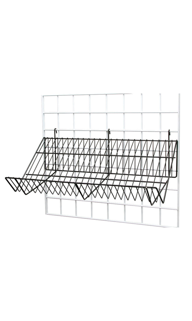 Downslope Shelf in Black 24 L x 12 D x 6.5 H Inches - Lot of 10