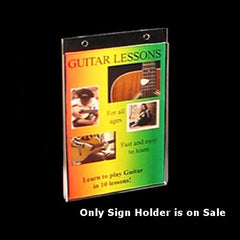 Acrylic Clear Wallmount Sign Holders 5.5 W x 7 H Inches - Case of 10