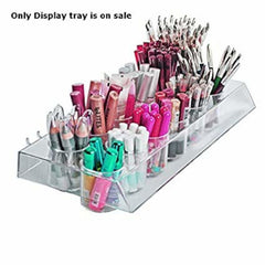 12 Cup Cosmetic Display Trays in Clear 15.75 W x 7 D x 2.5 H Inches - Pack of 2