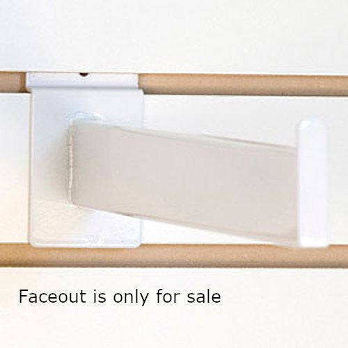 Rectangular Tubing Faceout in White 12 Inches Long for Slatwall