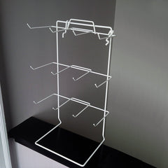 Countertop Peg Hook Display Rack in White 17.75 H x 10 W Inches…