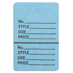 Perforated Merchandise Tags in Blue 1.5 x 1.75 Inches - Count of 1000