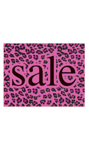 Boutique Large Sign Cards in Pink Leopard 8.5 H x 11 W Inches - Case of 25