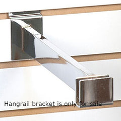 Hangrail Bracket in Chrome 12 Inches Long for Slatwall - Box of 10
