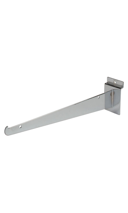 Chrome Shelf Bracket 12 Inches for Slatwall - Set of 25