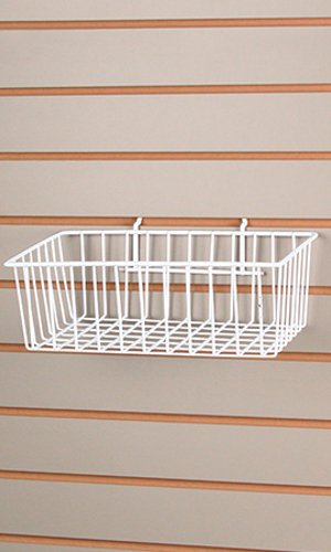 Mini Wire Grid Basket in White 12 L x 8 W x 4 D Inches