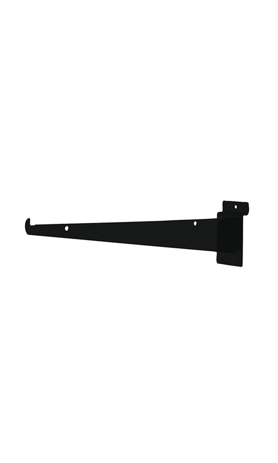 Black Slatwall Shelf Bracket 12 Inches - Case of 8