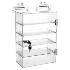 Five Shelves Showcase in Acrylic - 10.5 W x 5.5 D x 15 H Inches