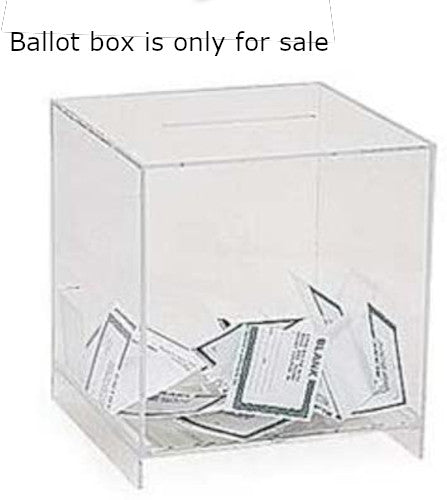 Acrylic Clear Large Ballot Box 9 W X 9.75 H X 9 D Inches