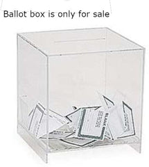 Acrylic Clear Large Ballot Box 9 W X 9.75 H X 9 D Inches