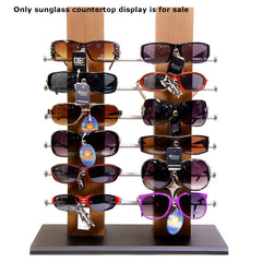 Natural Wood Sunglass Display Stand 19 H x 15 W x 8 D Inches