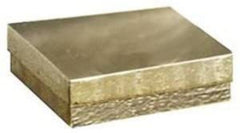 Cotton Filled Jewelry Boxes in Gold 3.5 x 3.5 x 1 Inches - Case of 100