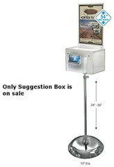 Suggestion Large White Box 9 W X 6.25 D X 6.25 H Inches with Adjusting Pedestal