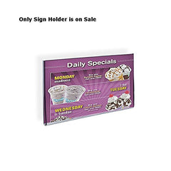 Wall Mount Sign Holders in Clear 8.5 W x 5.5 H Inches - Box of 10