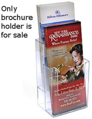 2 Tier Brochure Holder in Clear 4.375 W X 1.5 D X 5 H Inches - Case of 2