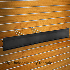 Plastic Extended Graphic Sign Holder in Black 4 H x 36 L Inches