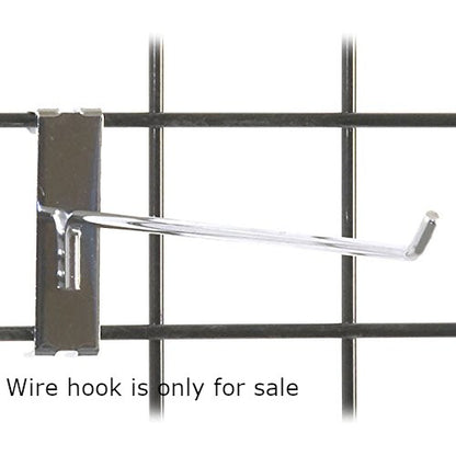 Gridwall Wire Hooks in Chrome 12 L x 0.25 D Inches - Count of 25