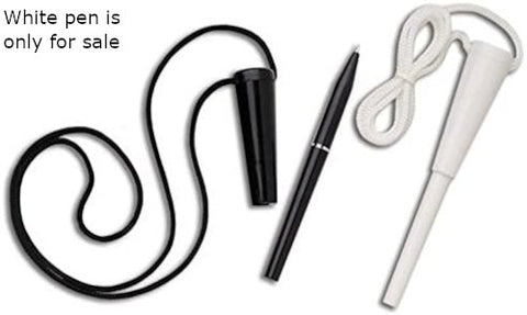 Handy Hanger Pen in White with Neck Cord