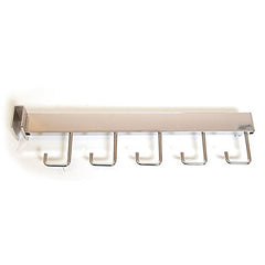 5 J Hook Rectangular Tubing Faceouts in Chrome - Pack of 25