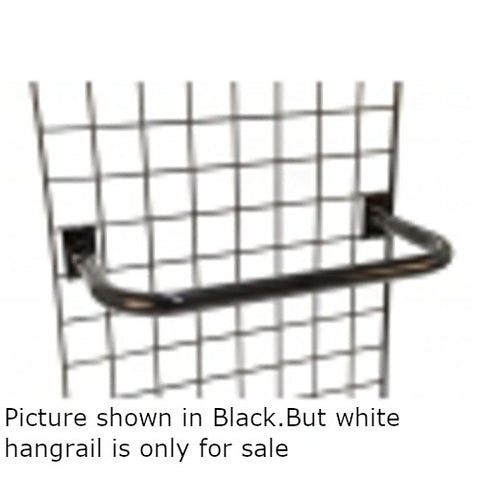 U Shaped Hangrail Brackets in White 23 W x 10 D Inches for Grid - Count of 10