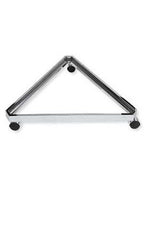 Triangle Display Base in Chrome 24 L x 24 W x 24 D Inches with Casters