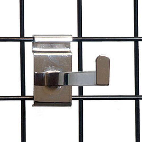 Square Tubing Faceouts in Chrome 12 Inches Long for Gridwall - Box of 8