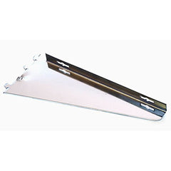Wood Bracket in Chrome 12 Inches Long for 0.5 Inch Slot OC