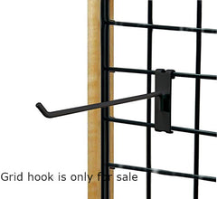 Grid Hooks in Black 10 Inches Long for Gridwall - Case of 50