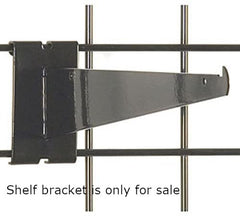 Gridwall Shelf Brackets in Black 12 Inches Long - Lot of 10