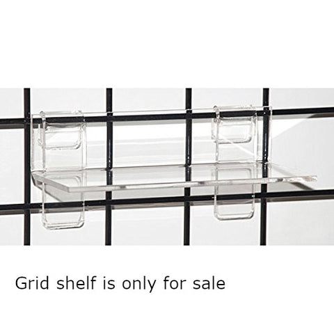 Rectangular Grid Shelves in Clear 9 W x 4 D x 0.25 Inches - Case of 10