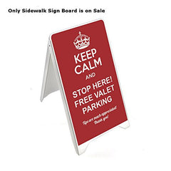 Plastic Sidewalk Sign Board in White 19.75 W x 34.65 H Inches