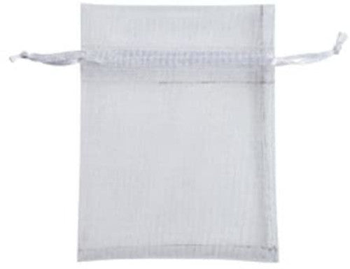 Plastic Organza Bags in White 3 W x 4 H Inches - Count of 10