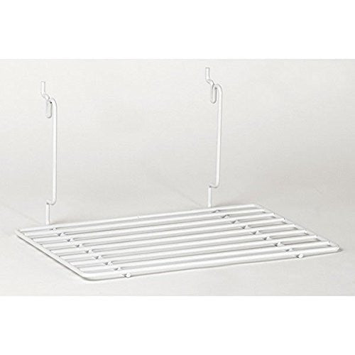 Rectangular Flat Shelf in White 12 W x 8 D Inches for Slatwall