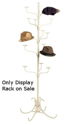 5 Tier Boutique Hat Display Rack in Ivory 72 H Inches