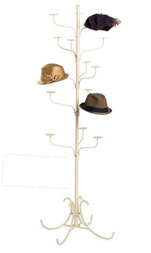 5 Tier Boutique Hat Display Rack in Ivory 72 H Inches