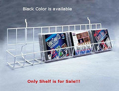 Rectangular CD and DVD Shelves in Black 48 W Inches for Slatwall - Case of 4