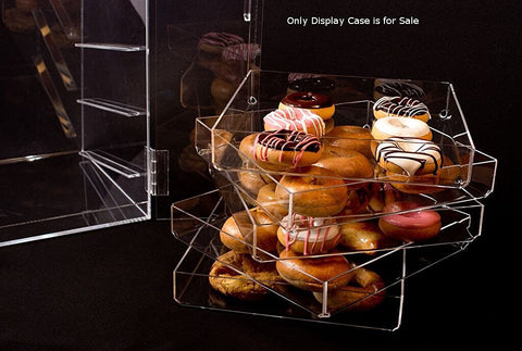 Donut PastryDisplay Case w/removable trays 12”W x 14”D x 19”H