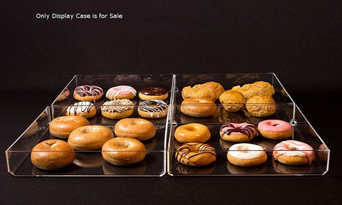 4 Tier Acrylic Donut PastryDisplay Case w/removable trays