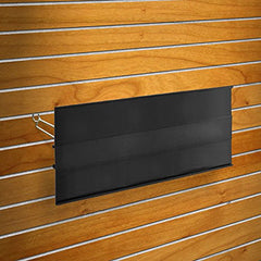 Black Sign Holder 9 H x 24 L Inches for Pegboard and Slatwall